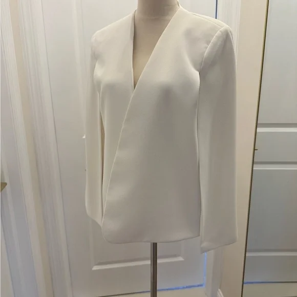 ZARA WHITE CAPE BLAZER MEDIUM - Picture 10 of 11